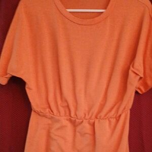 Orange Short Sleeve Dress